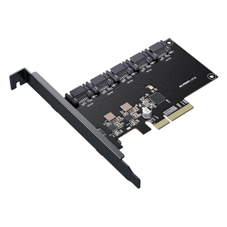 PCIE X4 To 5 Ports SATA3.0 Rotary Card Computer Desktop Solid State Hard Disk - Add-on Cards by PMC Jewellery | Online Shopping South Africa | PMC Jewellery | Buy Now Pay Later Mobicred