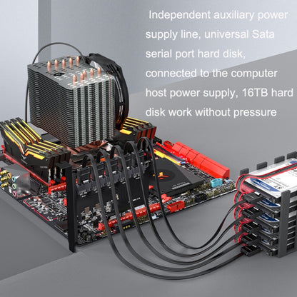 PCIE X4 To 5 Ports SATA3.0 Rotary Card Computer Desktop Solid State Hard Disk - Add-on Cards by PMC Jewellery | Online Shopping South Africa | PMC Jewellery | Buy Now Pay Later Mobicred