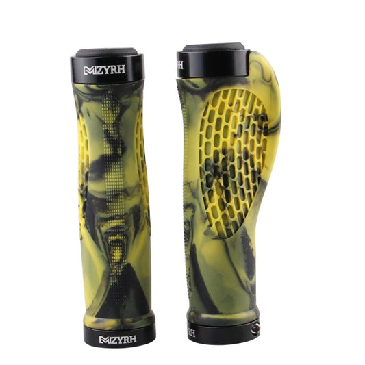 MZYRH 1pair Mountain Bike Bicycle Handlebar Grips Protective Covers(Black and Yellow) - Bicycle Grips by MZYRH | Online Shopping South Africa | PMC Jewellery | Buy Now Pay Later Mobicred