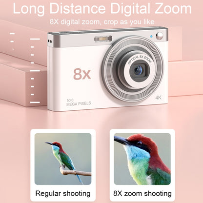 C13 2.88 inch 4K 8X Optical Zoom Telescopic Lens HD Digital Camera, Spec: Pink+Card Reader+8G - Children Cameras by PMC Jewellery | Online Shopping South Africa | PMC Jewellery | Buy Now Pay Later Mobicred