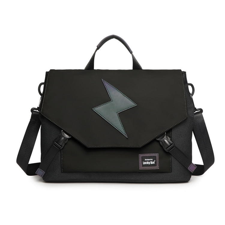 LUCKYBAT Laptop Bag Airbag Anti-drop Crossbody Handbag, Size: L 16 Inch(Black Lightning) - 15.6 - 17 inch by PMC Jewellery | Online Shopping South Africa | PMC Jewellery | Buy Now Pay Later Mobicred