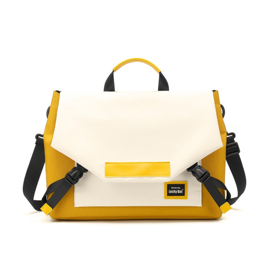 LUCKYBAT Laptop Bag Airbag Anti-drop Crossbody Handbag, Size: L 16 Inch(Turmeric White) - 15.6 - 17 inch by PMC Jewellery | Online Shopping South Africa | PMC Jewellery | Buy Now Pay Later Mobicred