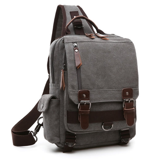 Outdoor Travel Messenger Canvas Chest Bag, Color: Gray - Crossbody Bags by PMC Jewellery | Online Shopping South Africa | PMC Jewellery