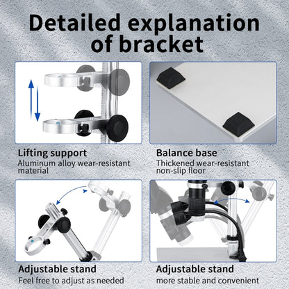 G1600 1-1600X Magnification 9 Inch Electron Microscope, Style: With Battery US Plug - Digital Microscope by PMC Jewellery | Online Shopping South Africa | PMC Jewellery | Buy Now Pay Later Mobicred