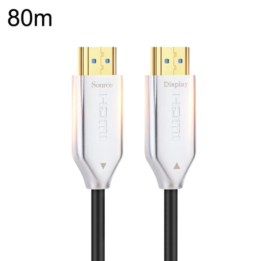 2.0 Version HDMI Fiber Optical Line 4K Ultra High Clear Line Monitor Connecting Cable, Length: 80m With Shaft(White) - Cable by PMC Jewellery | Online Shopping South Africa | PMC Jewellery | Buy Now Pay Later Mobicred