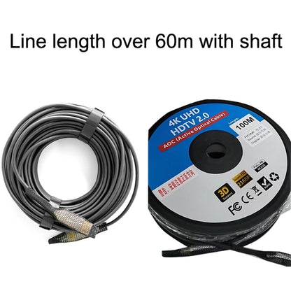 2.0 Version HDMI Fiber Optical Line 4K Ultra High Clear Line Monitor Connecting Cable, Length: 90m With Shaft(White) - Cable by PMC Jewellery | Online Shopping South Africa | PMC Jewellery | Buy Now Pay Later Mobicred