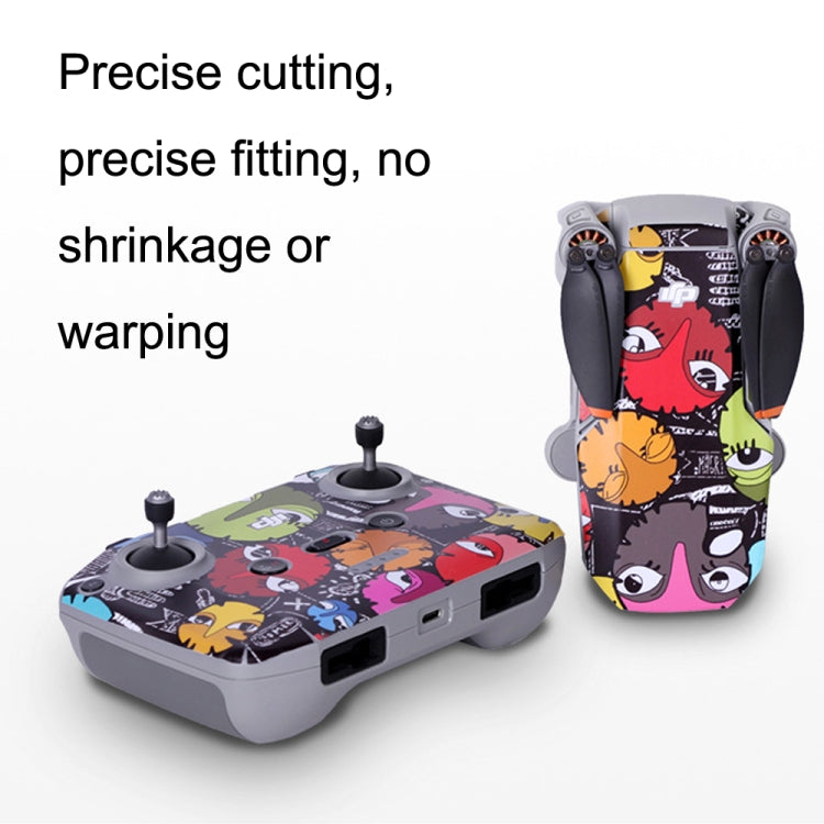 Sunnylife MM2-TZ452 For DJI Mini 2 Waterproof PVC Drone Body + Arm + Remote Control Decorative Protective Stickers Set(Drawing Red) - Stickers by Sunnylife | Online Shopping South Africa | PMC Jewellery | Buy Now Pay Later Mobicred