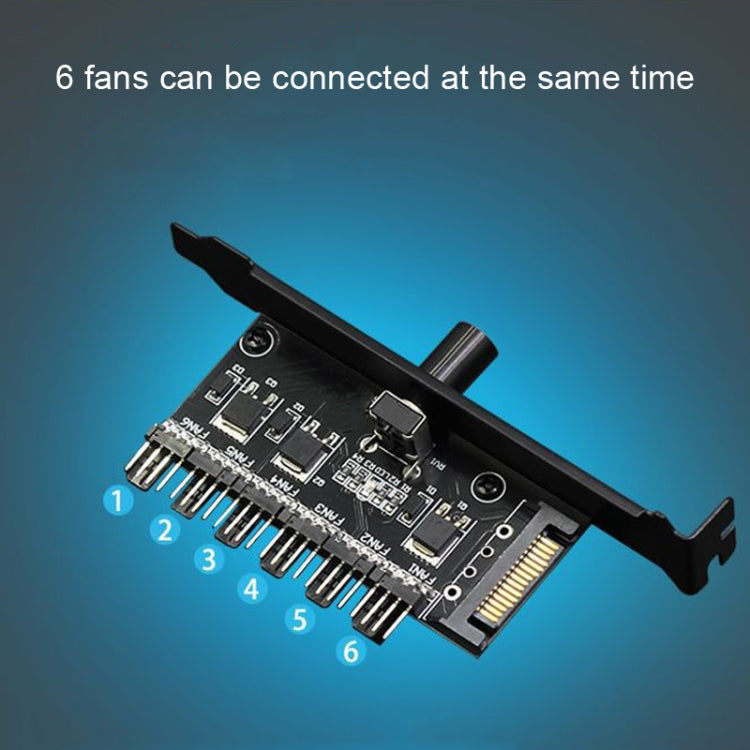 PIC Bit Case Cooling Fan Control Switch PWM 6 Way Computer Fan Speed Controller(SATA) - free shipping - PMC TechLife - Order now!