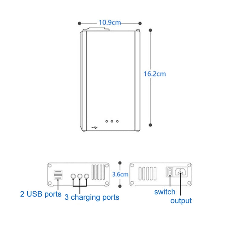 for DJI Mavic 3 YX 1 to 5 Charger With Switch(EU Plug) - Charger by PMC Jewellery | Online Shopping South Africa | PMC Jewellery