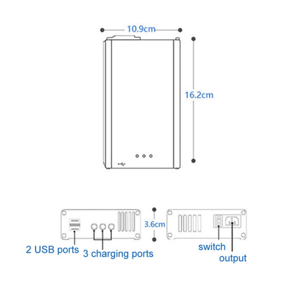 for DJI Mavic 3 YX 1 to 5 Charger With Switch(AU Plug) - Charger by PMC Jewellery | Online Shopping South Africa | PMC Jewellery | Buy Now Pay Later Mobicred