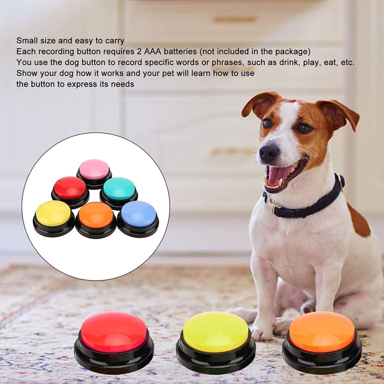 Pet Communication Button Dog Vocal Box Recording Vocalizer, Style: Recording Model(Red) - Training Aids by PMC Jewellery | Online Shopping South Africa | PMC Jewellery