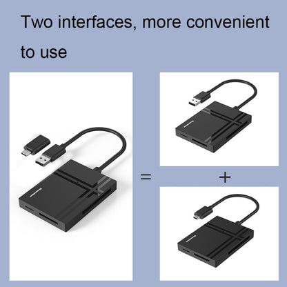 Blueendless C5U3 Type-C/USB-C 5-In-1 CF/XD/TF/SD/MS Card Reader(5 In 2) -  by Blueendless | Online Shopping South Africa | PMC Jewellery | Buy Now Pay Later Mobicred