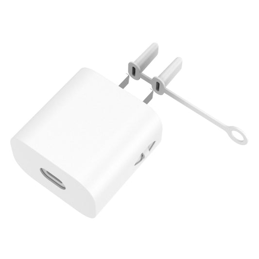 For Apple 5W AC01 Charger Silicone Protective Cover(White) - Cable Organizer by PMC Jewellery | Online Shopping South Africa | PMC Jewellery | Buy Now Pay Later Mobicred