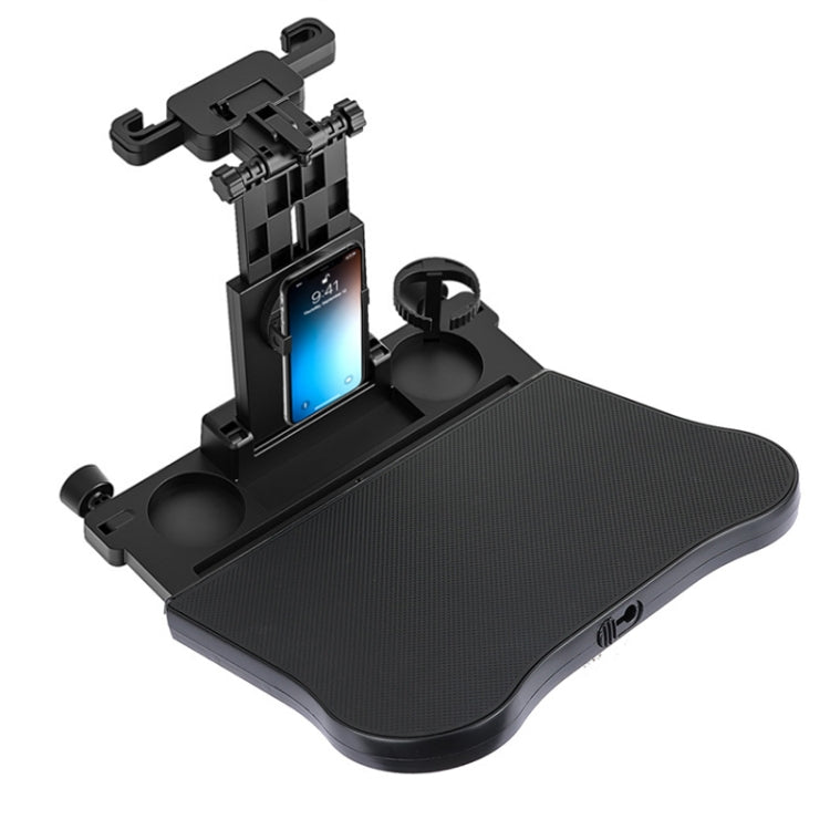 Car Seat Back Multifunctional Adjustable Travel Cup Table Computer Holder(A08 Black+Non-slip Pad) - Stowing Tidying by PMC TechLife | Online Shopping South Africa | PMC TechLife | Buy Now Pay Later Mobicred