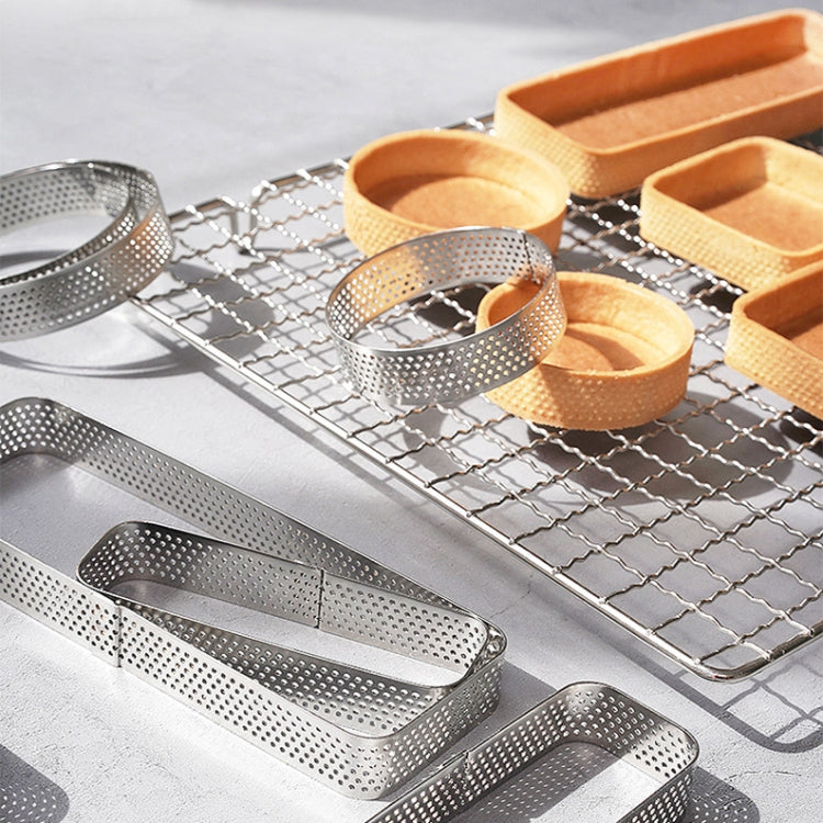 BN1006 Stainless Steel Mousse Circle Thickened Perforated Cake Mold DIY Baking Tools, Specification: Rectangle 4.7 inches - Food Molds by PMC TechLife | Online Shopping South Africa | PMC TechLife