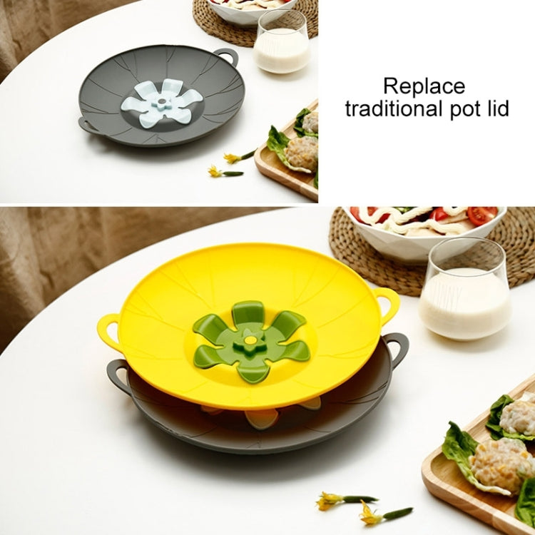 Silicone Flower Spill-proof Pot Lid Rotatable Pot Lid Kitchen Gadget, Size: 23cm Small Gray - Insulation by PMC Jewellery | Online Shopping South Africa | PMC Jewellery | Buy Now Pay Later Mobicred