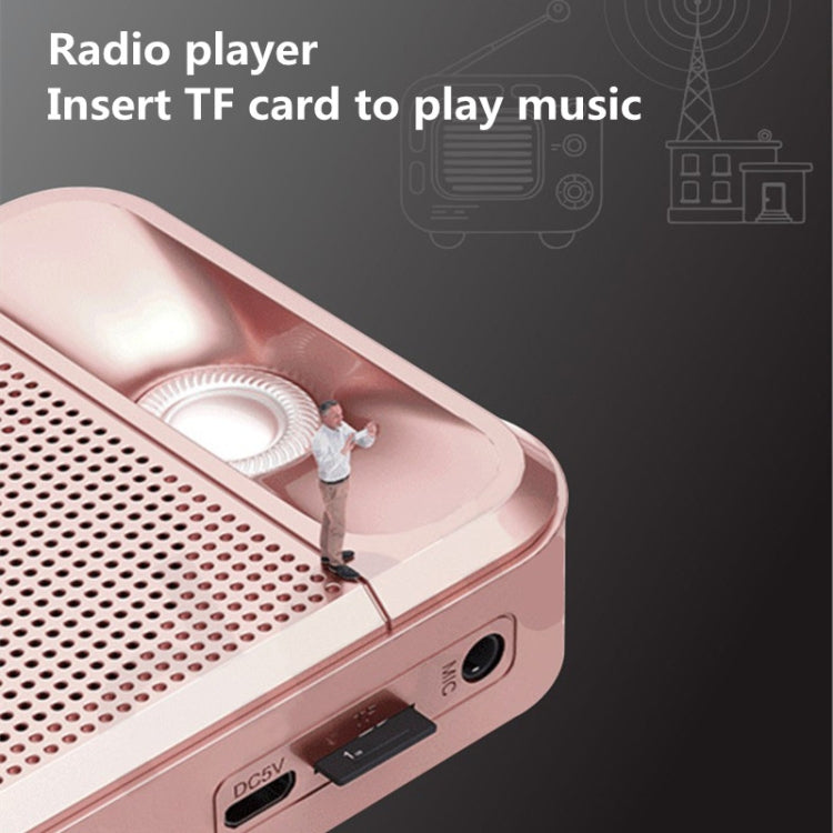 Rolton  K700 Bluetooth Dual-speaker Audio Speaker Megaphone Voice Amplifier(Rose Gold) - Microphone by Rolton | Online Shopping South Africa | PMC TechLife | Buy Now Pay Later Mobicred