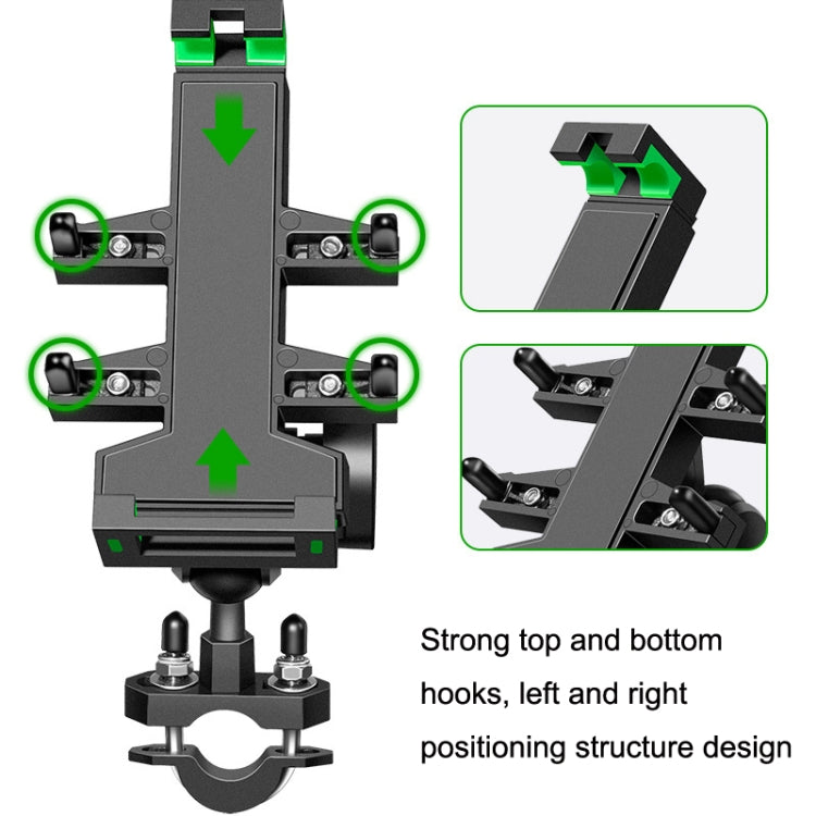 A02 Motorcycle Mobile Phone Navigation Bracket Car Riding Anti-shock Aluminum Alloy Rack(Rearview Mirror Model) - Holder by PMC Jewellery | Online Shopping South Africa | PMC Jewellery | Buy Now Pay Later Mobicred