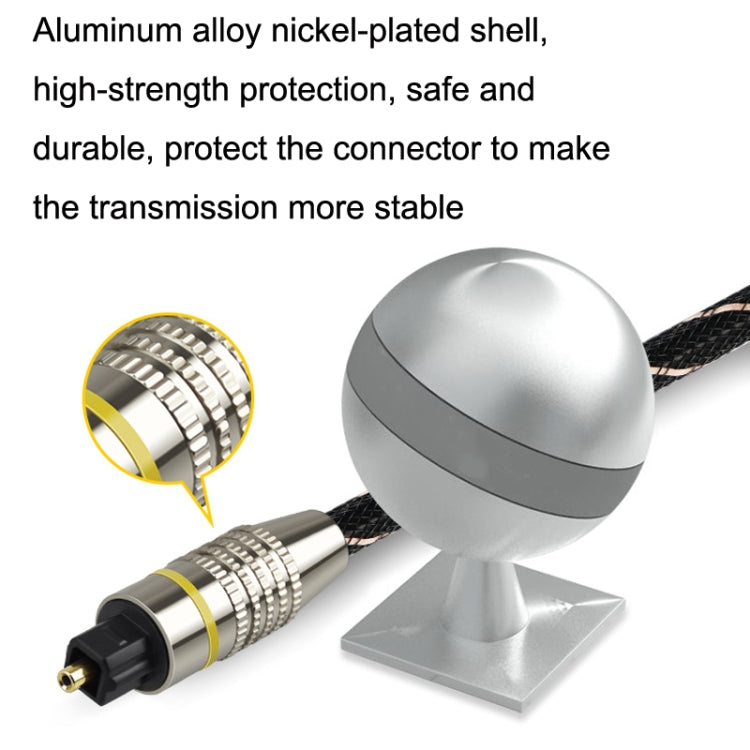 EMK HB/A6.0 SPDIF Interface Digital High-Definition Audio Optical Fiber Cable, Length: 15m(Black White Net) - free shipping - PMC Jewellery - Order now!