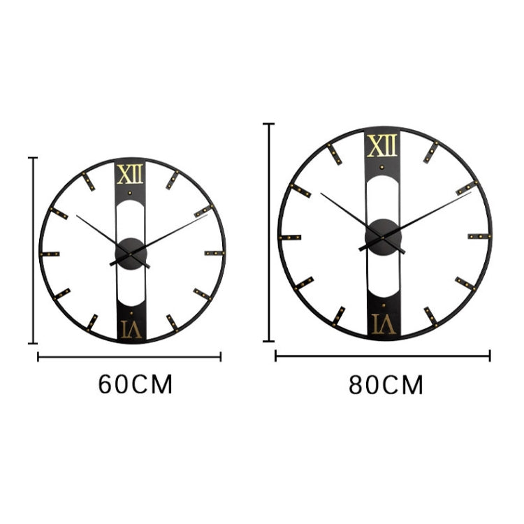 YX8836 Home Decor Wall Clock Wrought Iron Rivet Scale Silent Clock, Size: 60cm - Wall Clock by PMc TechLife | Online Shopping South Africa | PMc TechLife | Buy Now Pay Later Mobicred
