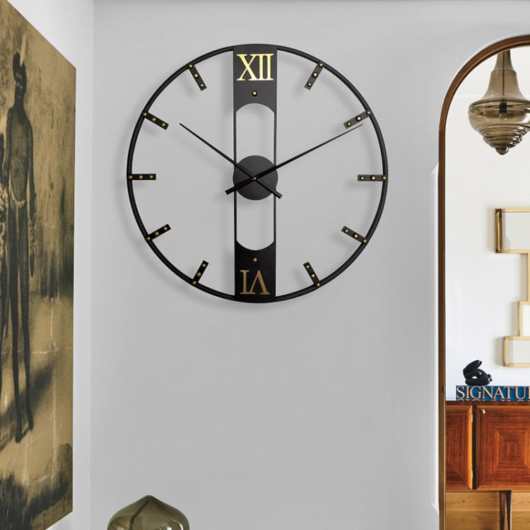 YX8836 Home Decor Wall Clock Wrought Iron Rivet Scale Silent Clock, Size: 80cm - Wall Clock by PMc TechLife | Online Shopping South Africa | PMc TechLife | Buy Now Pay Later Mobicred