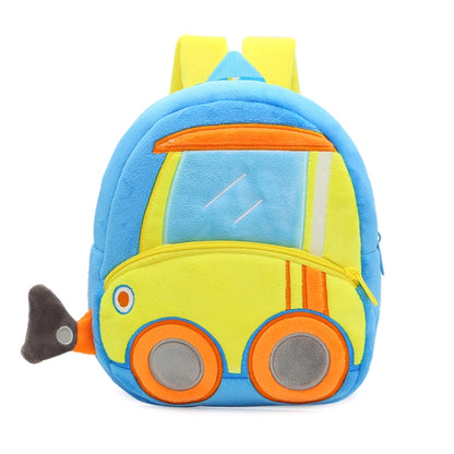 3D Cartoon Trucks Cars Plush Kids Backpack Children School Bags(Bulk Machine) - Kids Bags by PMC Jewellery | Online Shopping South Africa | PMC Jewellery