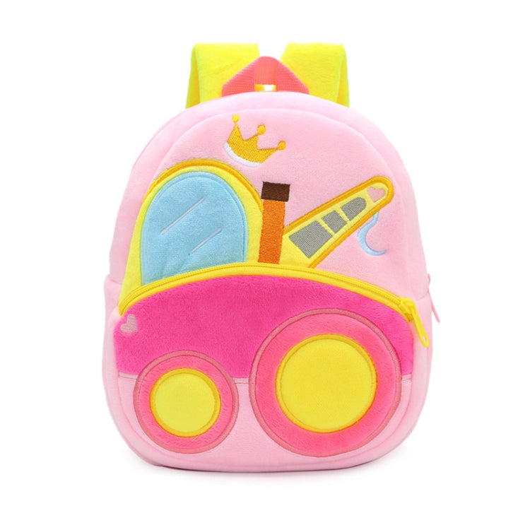 3D Cartoon Trucks Cars Plush Kids Backpack Children School Bags(Crane) - Kids Bags by PMC Jewellery | Online Shopping South Africa | PMC Jewellery