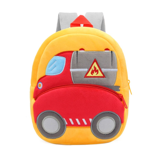 3D Cartoon Trucks Cars Plush Kids Backpack Children School Bags(Oil Tank) - Kids Bags by PMC Jewellery | Online Shopping South Africa | PMC Jewellery