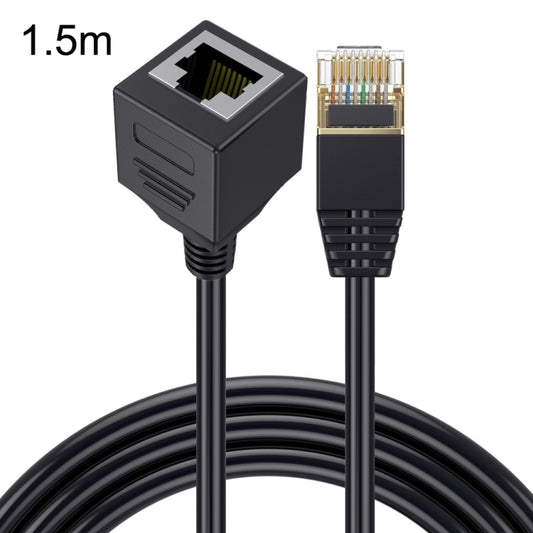 Straight Head 1.5m Cat 8 10G Transmission RJ45 Male To Female Computer Network Cable Extension Cable(Black) - Lan Cable and Tools by PMC Jewellery | Online Shopping South Africa | PMC Jewellery | Buy Now Pay Later Mobicred