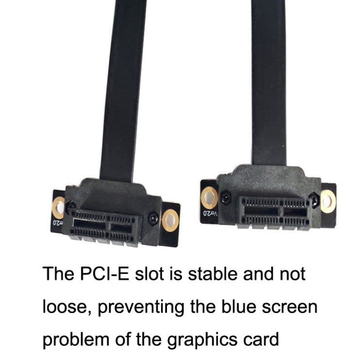 PCI-E 3.0 1X 180-degree Graphics Card Wireless Network Card Adapter Block Extension Cable, Length: 40cm - PCIE Cable by PMC Jewellery | Online Shopping South Africa | PMC Jewellery | Buy Now Pay Later Mobicred