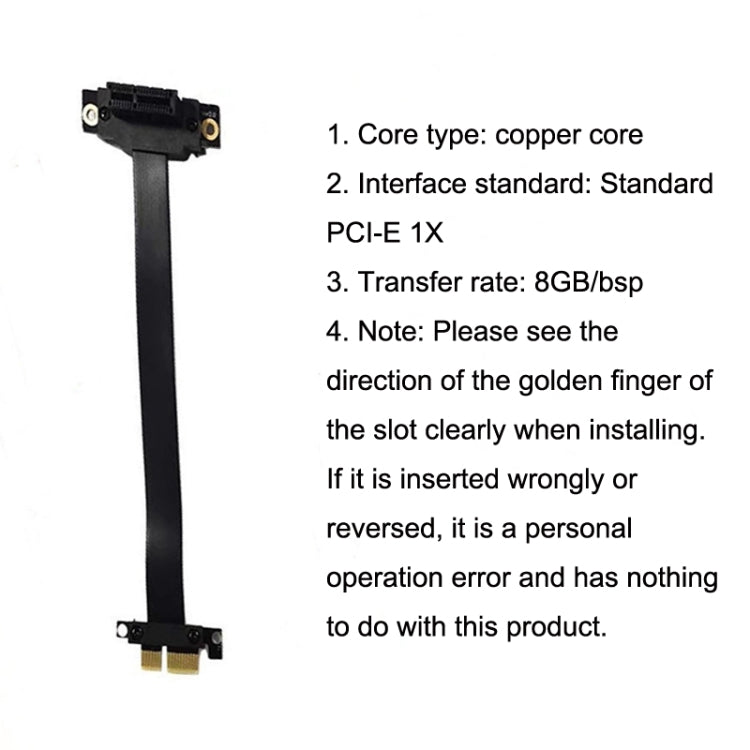 PCI-E 3.0 1X 180-degree Graphics Card Wireless Network Card Adapter Block Extension Cable, Length: 40cm - PCIE Cable by PMC Jewellery | Online Shopping South Africa | PMC Jewellery | Buy Now Pay Later Mobicred