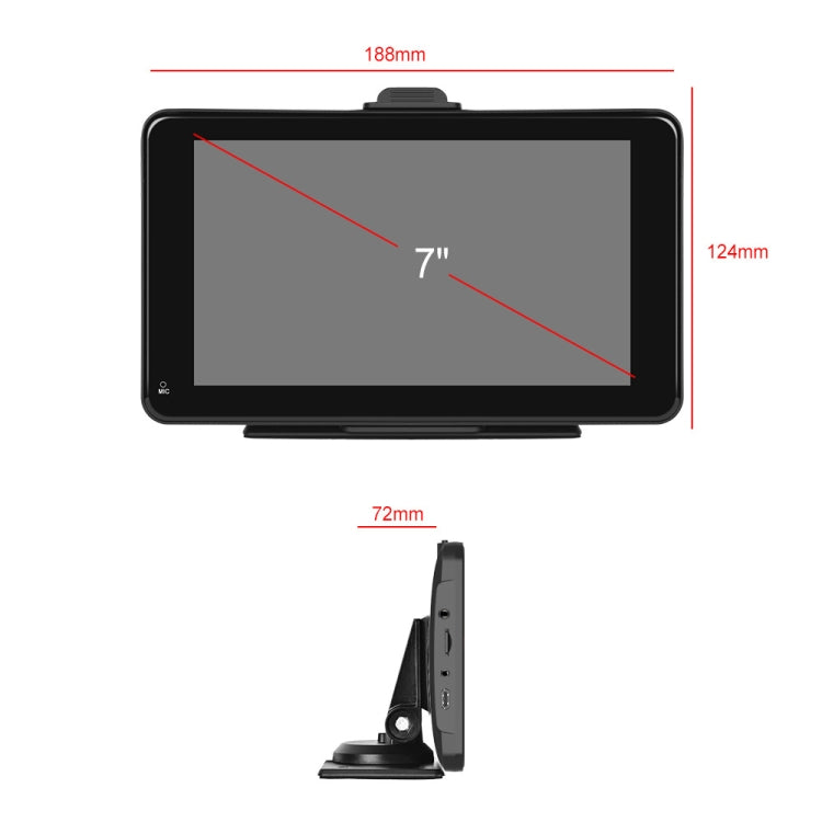 A3135 7 Inches HD Wired Smart Screen With Wireless CarPlay + Android Auto + Android With Camera - Car MP3 & MP4 & MP5 by PMC TechLife | Online Shopping South Africa | PMC TechLife
