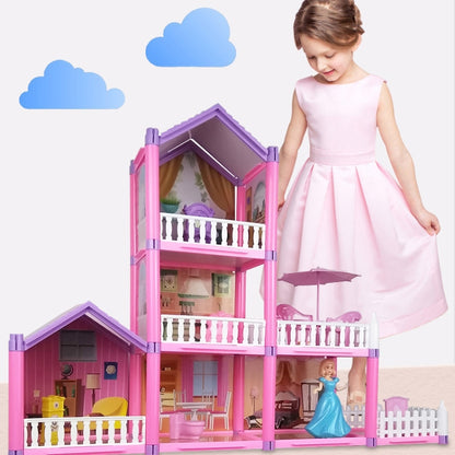 DSJ55 162pcs/set Children Passing Domestic Toy Doll House Princess Castle Set Simulation Disguise House - Pretend Play Toys by PMC Jewellery | Online Shopping South Africa | PMC Jewellery