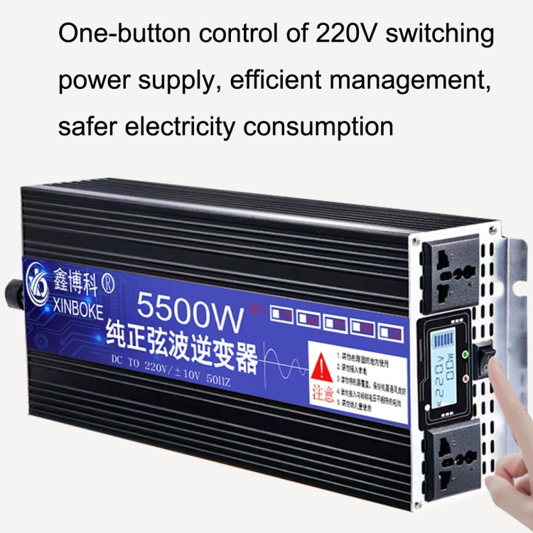 XINBOKE High Power Household Car Sine Wave Inverter 24V 5500W To 220V 2500W(LCD Display) - Pure Sine Wave by PMC Jewellery | Online Shopping South Africa | PMC Jewellery | Buy Now Pay Later Mobicred