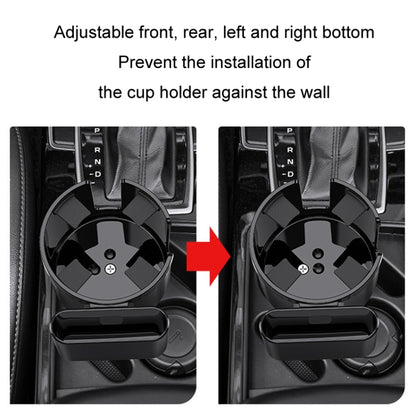 2 in 1 Car Center Console Water Cup Holder Multi-purpose Storage Box(Black) - Car Drink Holders by PMC Jewellery | Online Shopping South Africa | PMC Jewellery | Buy Now Pay Later Mobicred