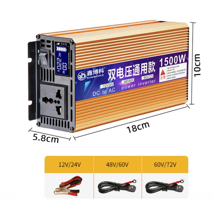 XINBOKE Universal Positive Wave Car Inverter Home Solar Inverter 12V/24V 1500W To 220V 700W - Modified Square Wave by PMC Jewellery | Online Shopping South Africa | PMC Jewellery | Buy Now Pay Later Mobicred
