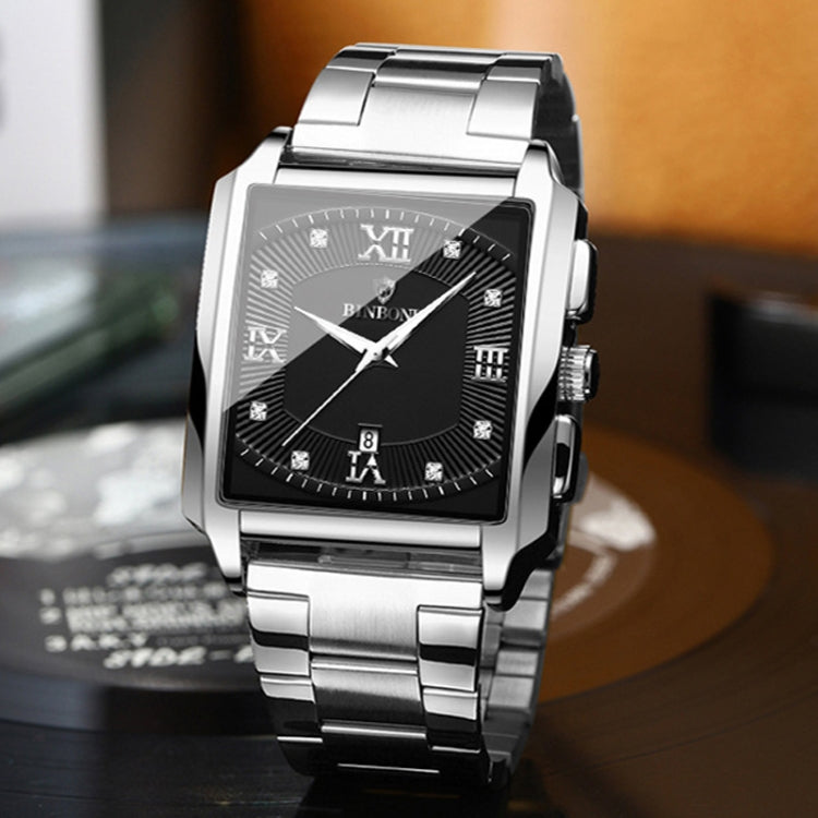 BINBOND B4143 Rectangular Outdoor Men Waterproof Quartz Watches(Full Gold-Black) - free shipping - PMC TechLife - Order now!