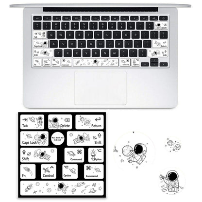 for Macbook Air 13.3 inch 5pcs Laptop Keyboard PVC Sticker(Astronaut) - Keyboard Protector by PMC Jewellery | Online Shopping South Africa | PMC Jewellery | Buy Now Pay Later Mobicred