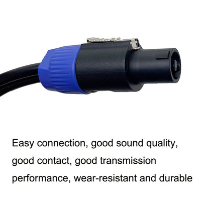 Male To Male Four Core Ohm Cable Audio Cable Ring Stage Speaker Cable 15m(Blue Black) - Microphone Audio Cable & Connector by PMC Jewellery | Online Shopping South Africa | PMC Jewellery | Buy Now Pay Later Mobicred