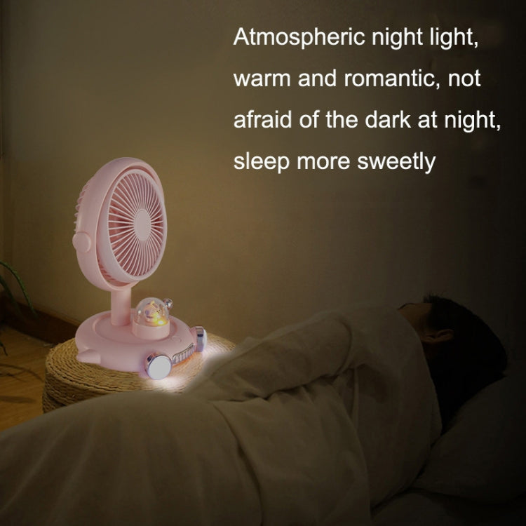 Household Cute Pet Fan USB Desktop Night Light Fan(Pink) - Electric Fans by PMC Jewellery | Online Shopping South Africa | PMC Jewellery | Buy Now Pay Later Mobicred