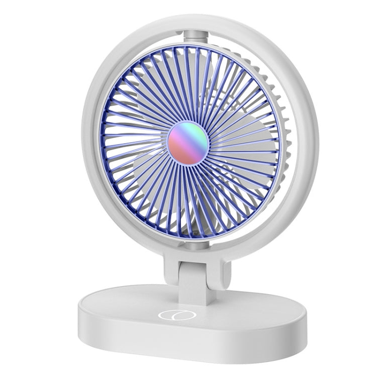 USB Lighting Fan Home Rotatable Dressing Table Fill Light Small Fan(Blue White) - Electric Fans by PMC Jewellery | Online Shopping South Africa | PMC Jewellery | Buy Now Pay Later Mobicred