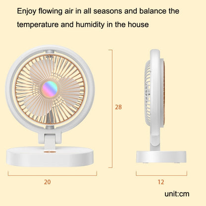 USB Lighting Fan Home Rotatable Dressing Table Fill Light Small Fan(Black White) - Electric Fans by PMC Jewellery | Online Shopping South Africa | PMC Jewellery | Buy Now Pay Later Mobicred