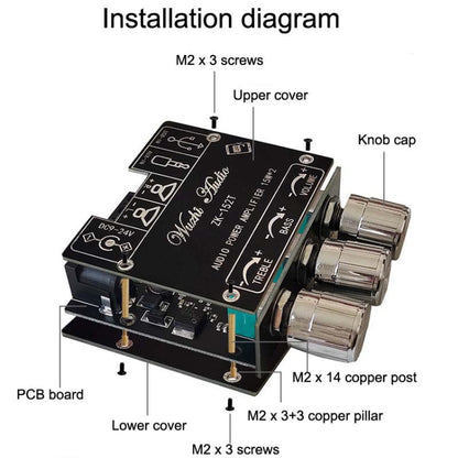 ZK-302T Mini Bluetooth 5.1 Receiving Audio Module With Power Amplifier Digital D Stereo Dual Channel - Breadboard / Amplifier Board by PMC Jewellery | Online Shopping South Africa | PMC Jewellery | Buy Now Pay Later Mobicred