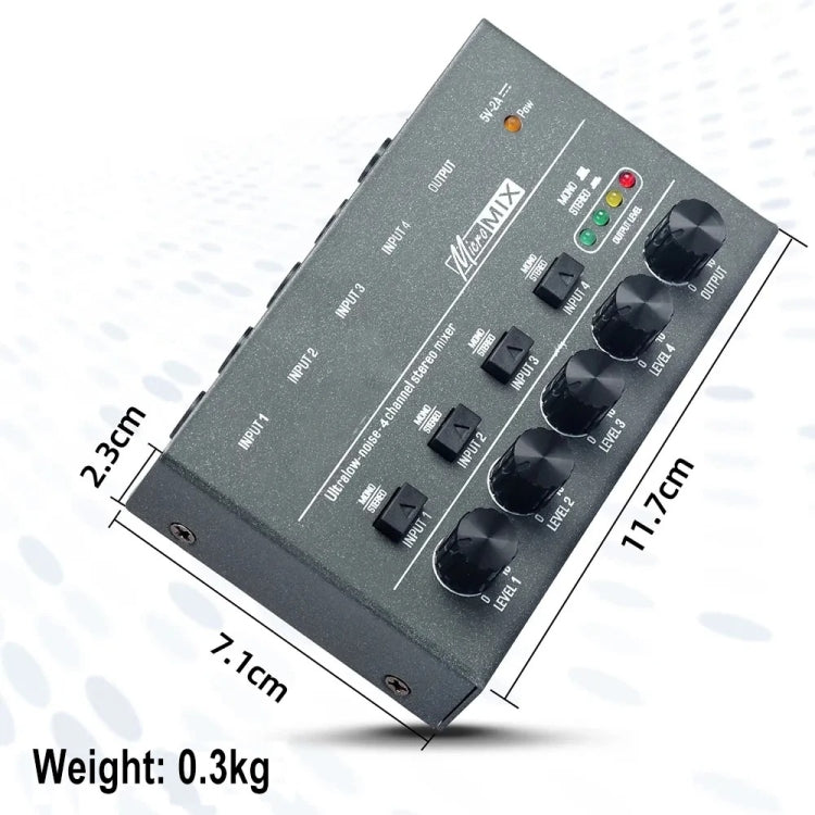 4 Way mixer With Single Channel Stereo Switching Mini Signal Hybrid Small Audio - Live Sound Effects Processors by PMC Jewellery | Online Shopping South Africa | PMC Jewellery | Buy Now Pay Later Mobicred