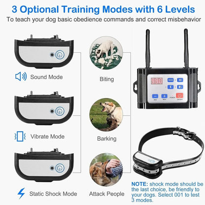 Outdoor Wireless Electronic Pet Fence Night Reflective Collar, Specification: One for One(US Plug) - Training Aids by PMC Jewellery | Online Shopping South Africa | PMC Jewellery | Buy Now Pay Later Mobicred