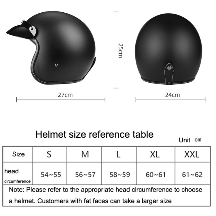 BYB 701 All Seasons Retro Motorcycle Helmet, Size: XL(Bright Black) - Helmets by BYB | Online Shopping South Africa | PMC Jewellery | Buy Now Pay Later Mobicred