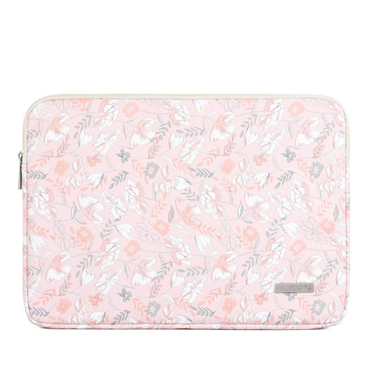 G4-01 14 Inch Laptop Liner Bag PU Leather Printing Waterproof Protective Cover(Light Pink) - 14.1 inch by PMC Jewellery | Online Shopping South Africa | PMC Jewellery | Buy Now Pay Later Mobicred