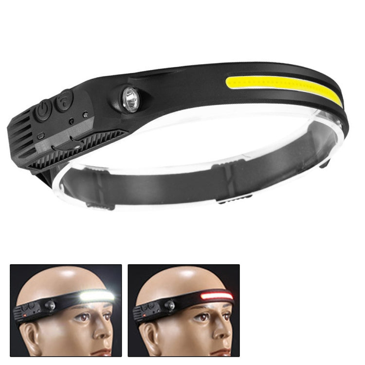 W689-1 Red+White Light  USB Rechargeable Motion Sensor Headlamp COB Outdoor Fishing Flashlight - Headlamp by PMC TechLife | Online Shopping South Africa | PMC TechLife