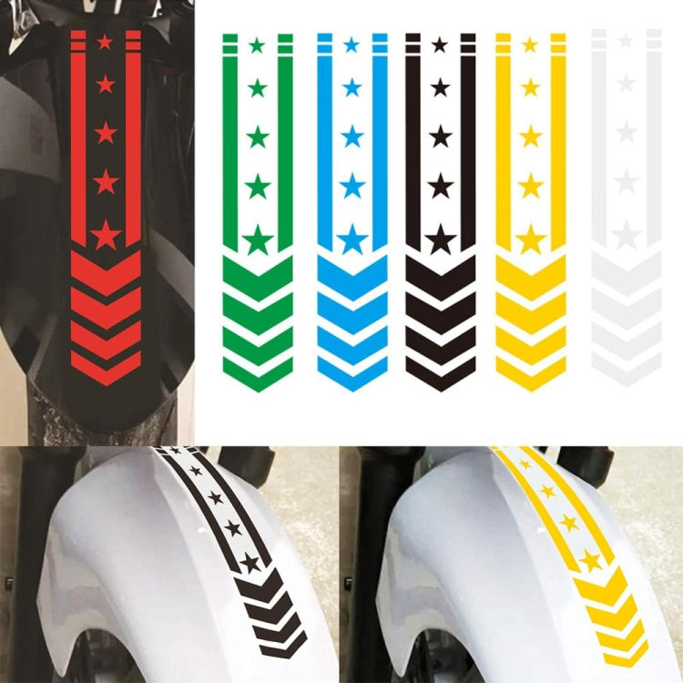 10pcs Motorcycle Car Fender Reflective Sticker Modified Decorative Waterproof Sticker Arrow Star(Black) - Decorative Sticker by PMC Jewellery | Online Shopping South Africa | PMC Jewellery | Buy Now Pay Later Mobicred