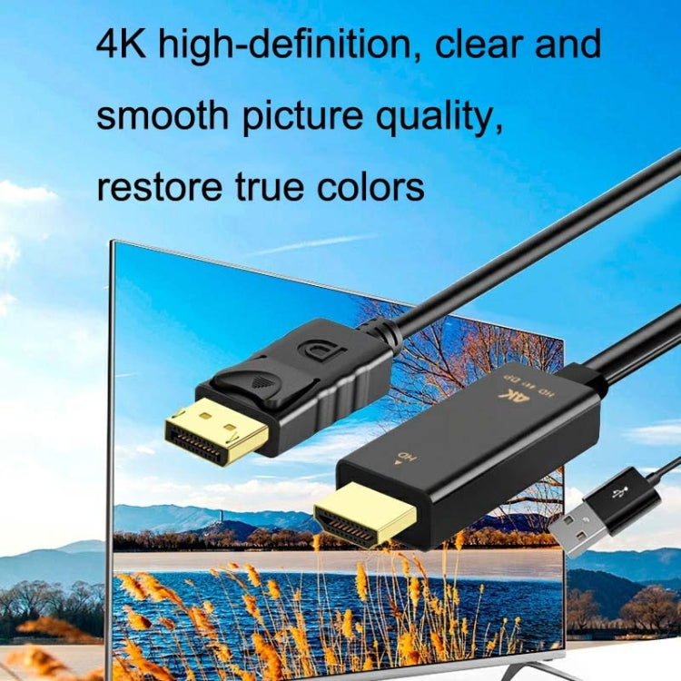 H146 25cm 4K 60Hz HDMI To DP Adapter With Power Supply HD Converter - Converter by PMC Jewellery | Online Shopping South Africa | PMC Jewellery | Buy Now Pay Later Mobicred